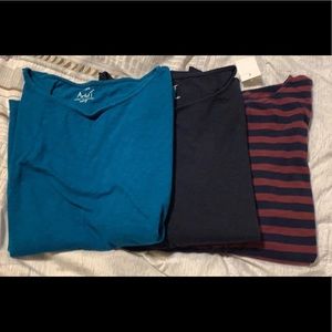 3 J.Crew Factory Artist Tees XXL